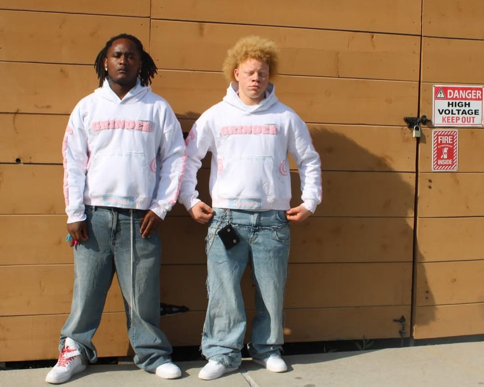 white grinder hoodie