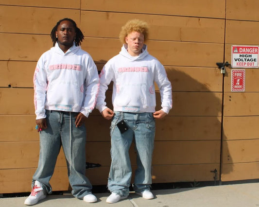 white grinder hoodie